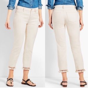 Talbots 14p high rise straight crop pants